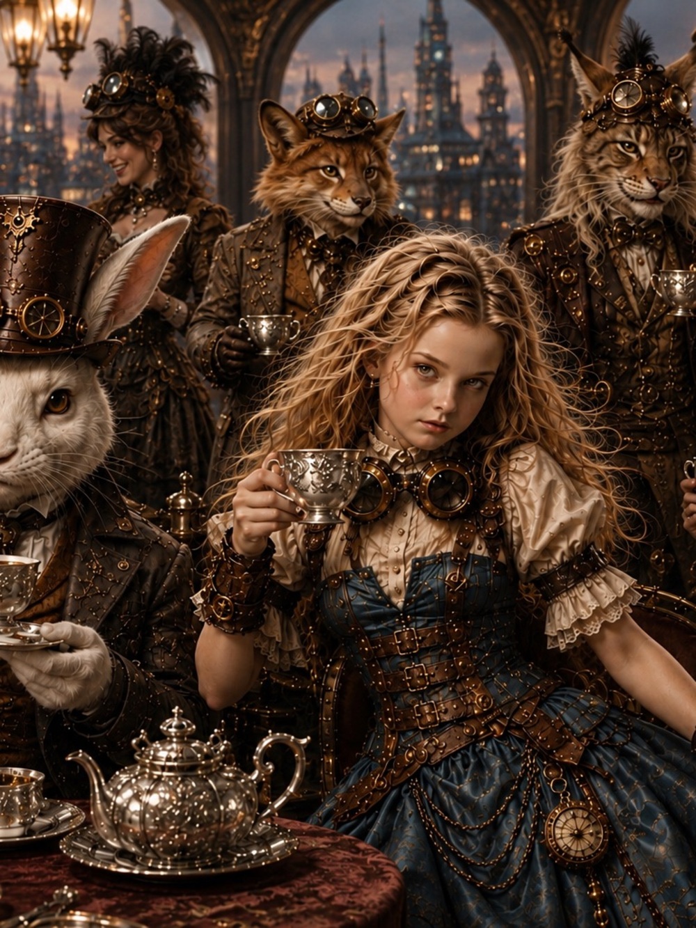 Steampunk Alice in Wonderland Junk Journal Kit